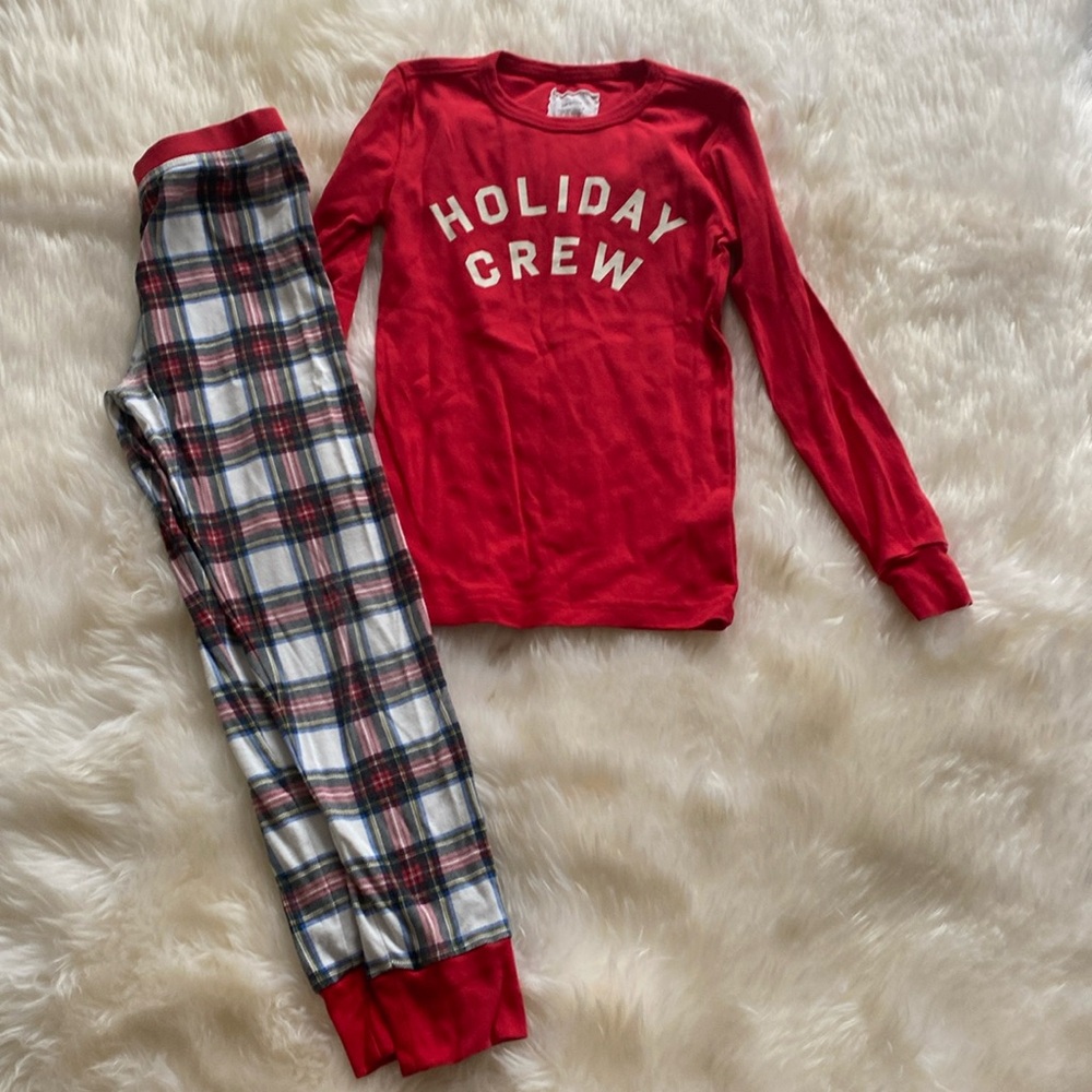 Crewcuts holiday pajama set size 8
